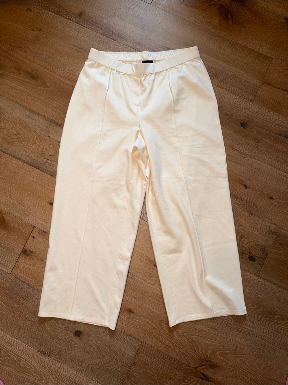 J. Jill Cream Wide-Leg Pull-On Pants trousers size xl petite slacks bottoms